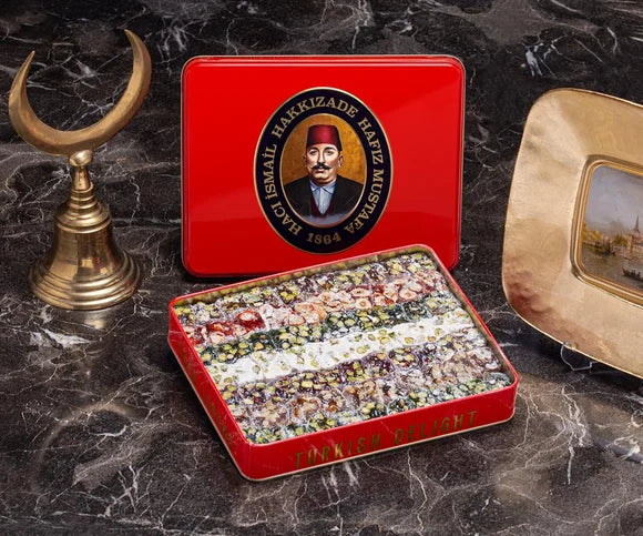 Assorted Mix Turkish Delight in Metal Gift Box 1kg (35.27oz)