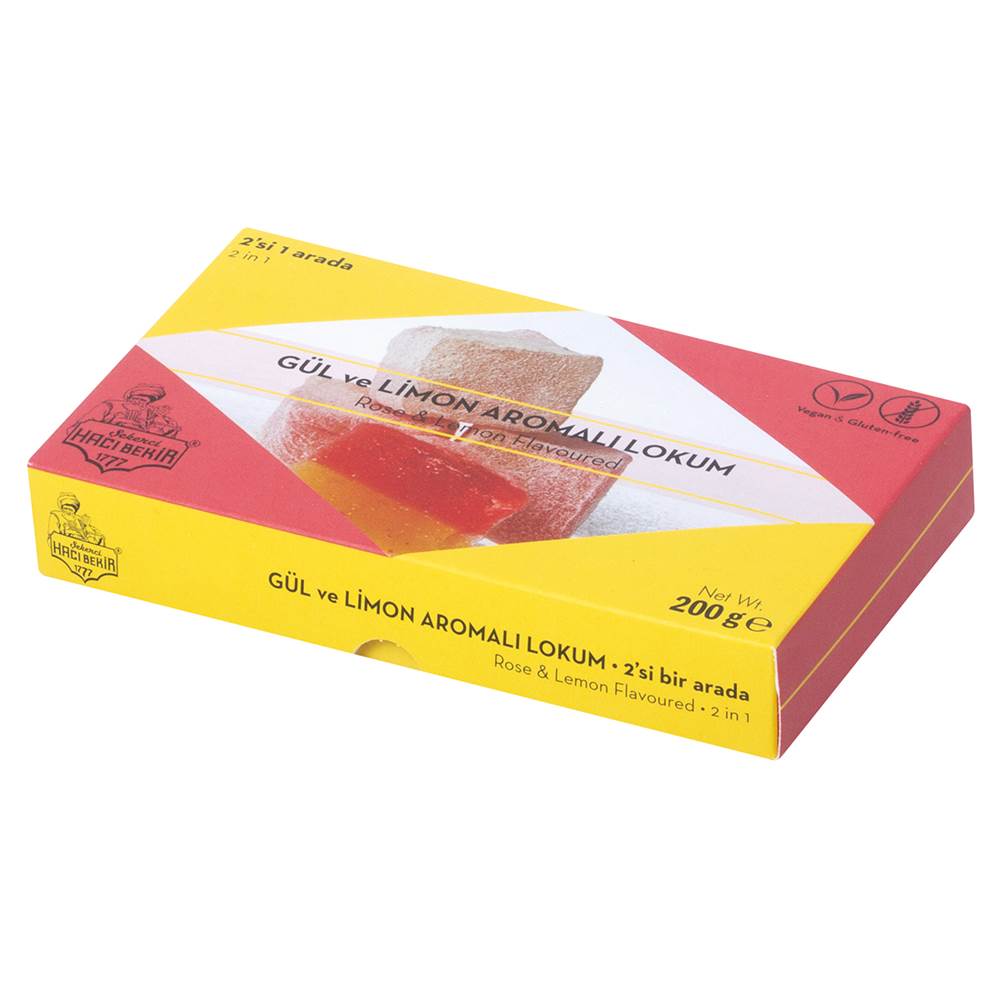 Turkish Delight with Rose and Lemon Flavored - TurkishTaste.com