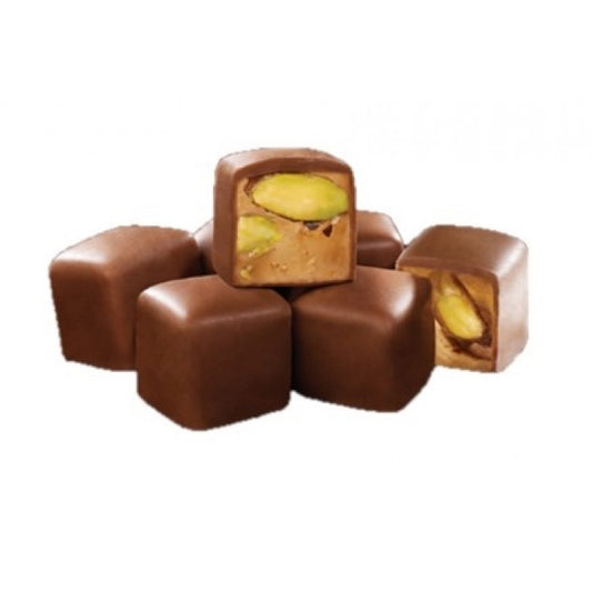 Turkish Delight with Pistachio Chocolate coated - TurkishTaste.com