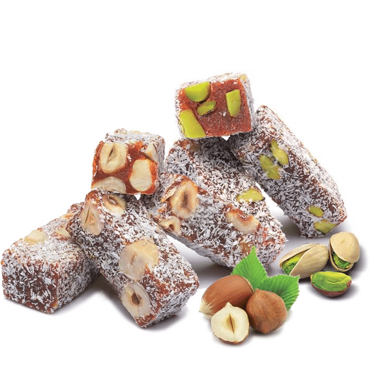 Turkish Delight Pistachio, Coconut and Hazelnut Flavored - TurkishTaste.com