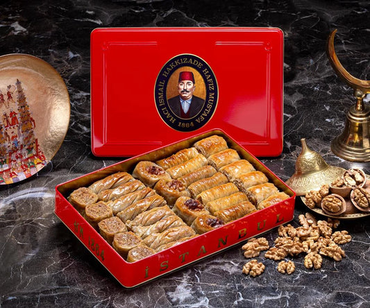 Assorted Walnut Baklava in Metal Gift Box 1.4kg (49.38oz)