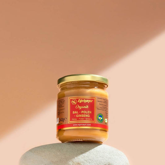 Organic Honey, Pollen, Ginseng Mix