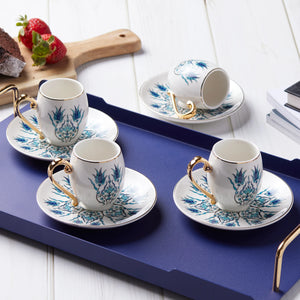 Turkish Coffee Cup Set Iznik Design
