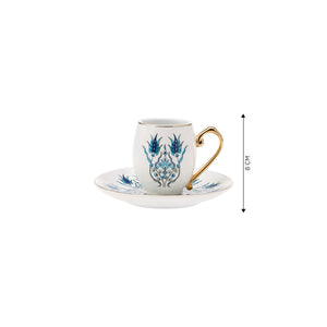 Turkish Coffee Cup Set Iznik Design
