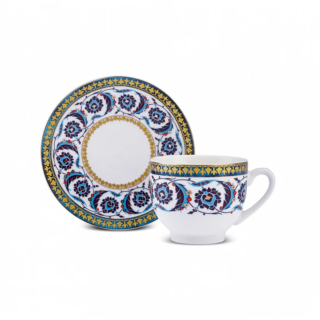 Turkish Tea Set Blue, Copper Set, Cups Pot, Housewarming Gift