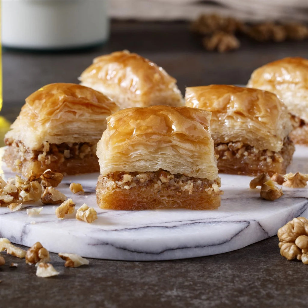 Fresh Vegan Baklava with Walnuts