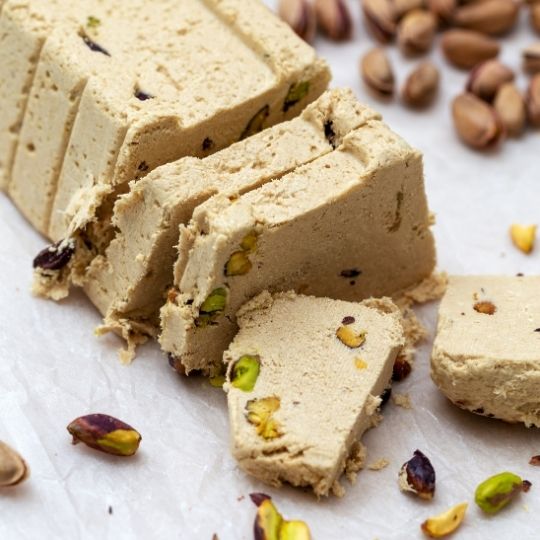 Turkish Tahini Halva Pistachio