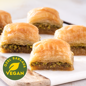 Fresh Vegan Baklava with Pistachio - TurkishTaste.com