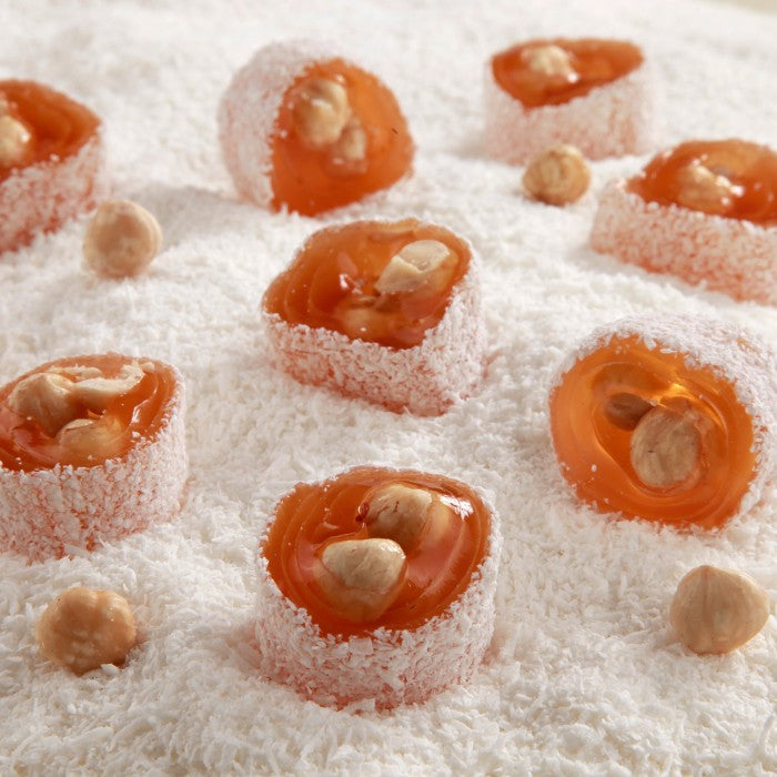 Fresh Turkish Delight with Hazelnut