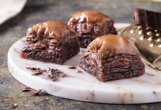 Fresh Chocolate Baklava with Hazelnuts - TurkishTaste.com