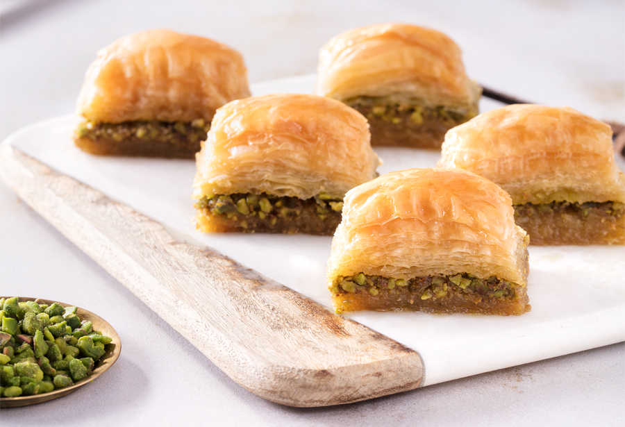 Fresh Baklava with Pistachio - TurkishTaste.com