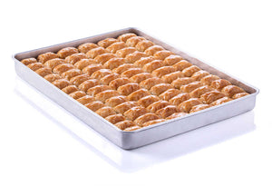 Fresh Baklava with Pistachio on Tray - TurkishTaste.com