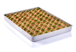 Long Lasting Fresh Baklava with Pistachio on Tray - TurkishTaste.com