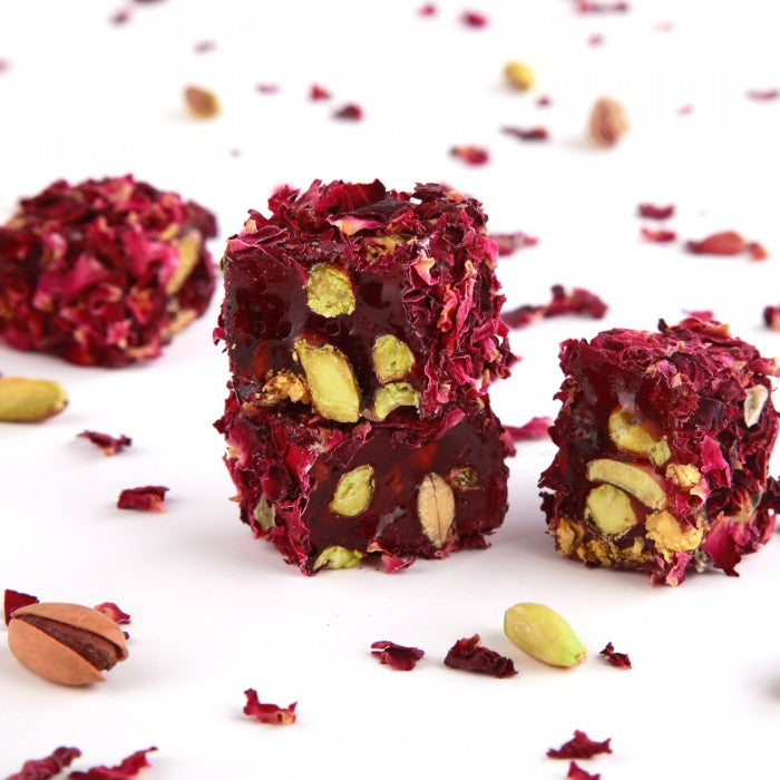 Turkish Delight Rose Petals Covered with Pistachio