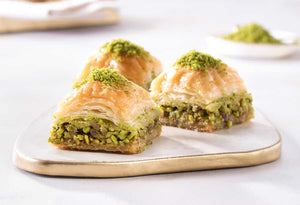 Fresh Square Baklava with Pistachio - TurkishTaste.com