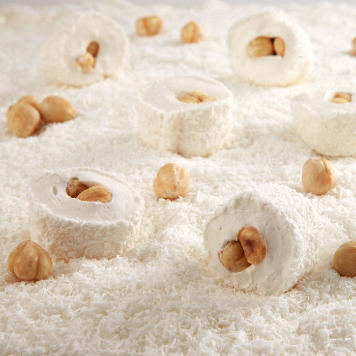Sultan Turkish Delight with Coconut Covered and Hazelnut Filling