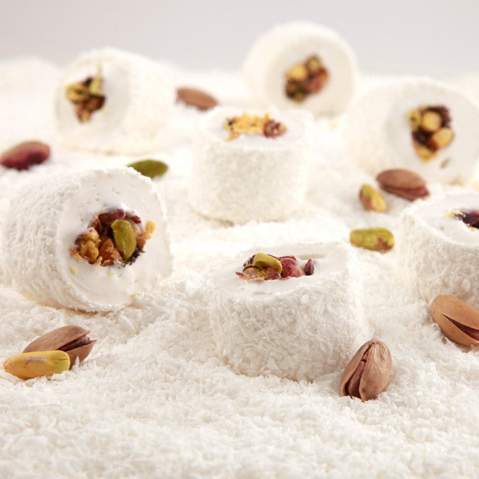 Sultan Turkish Delight with Coconut Covered and Pistachio Filling