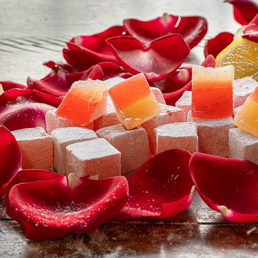 Turkish Delight with Rose and Lemon Flavored - TurkishTaste.com