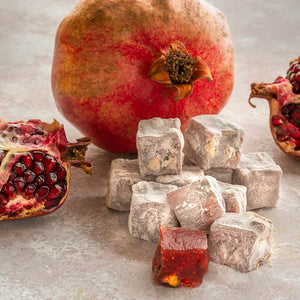 Turkish Delight with Pomegranate and Pistachio - TurkishTaste.com