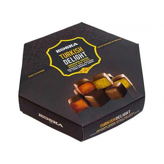 Turkish Delight Lemon and Orange Flavored Chocolate Coated - TurkishTaste.com
