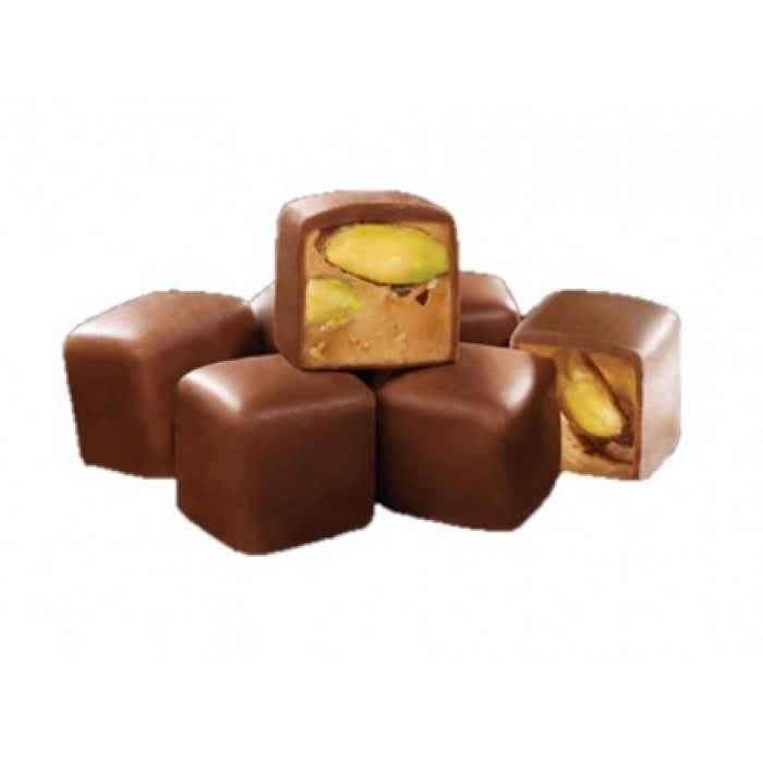 Turkish Delight with Pistachio Chocolate coated - TurkishTaste.com