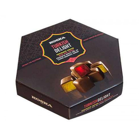 Turkish Delight Lemon and Rose Flavored Chocolate Coated - TurkishTaste.com