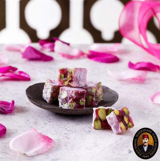 Double Pistachio Rose Turkish Delight - TurkishTaste.com