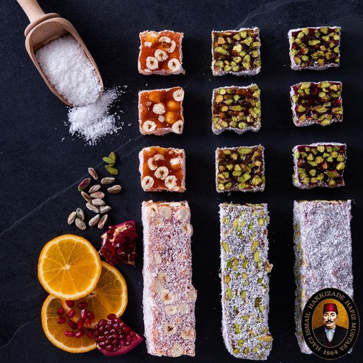 Pomegranate Pistachio Croquant Turkish Delight - TurkishTaste.com