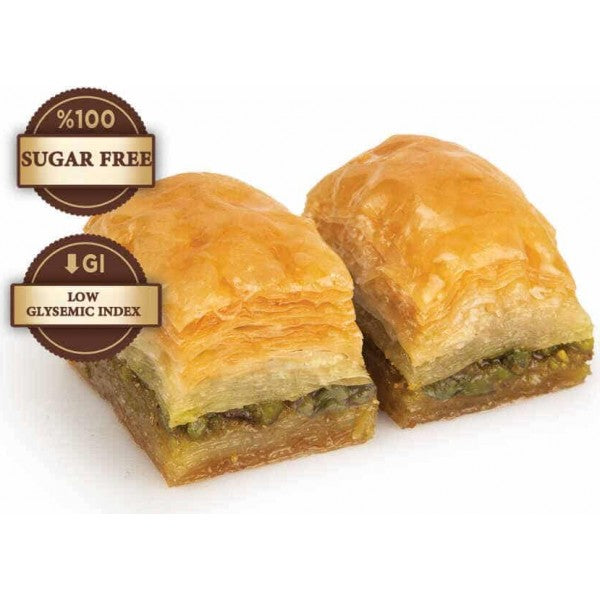 Fresh Diabetic Sugar Free Baklava with Pistachio - TurkishTaste.com